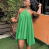 15 Dahlia Halter Mini Dress