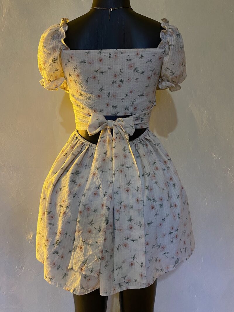 Mini Floral Puff Dress