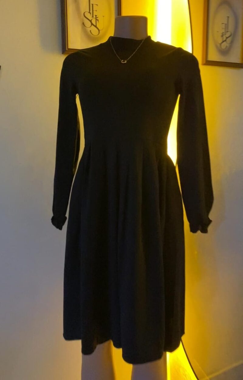 Black Formal Midi Long Sleeve