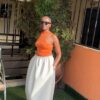Eden Drawstring Maxi Skirt